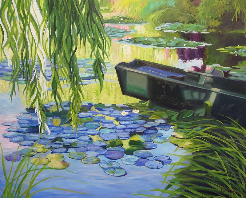 "Gardener's Boat," an oil painting by Durinda Cheek.