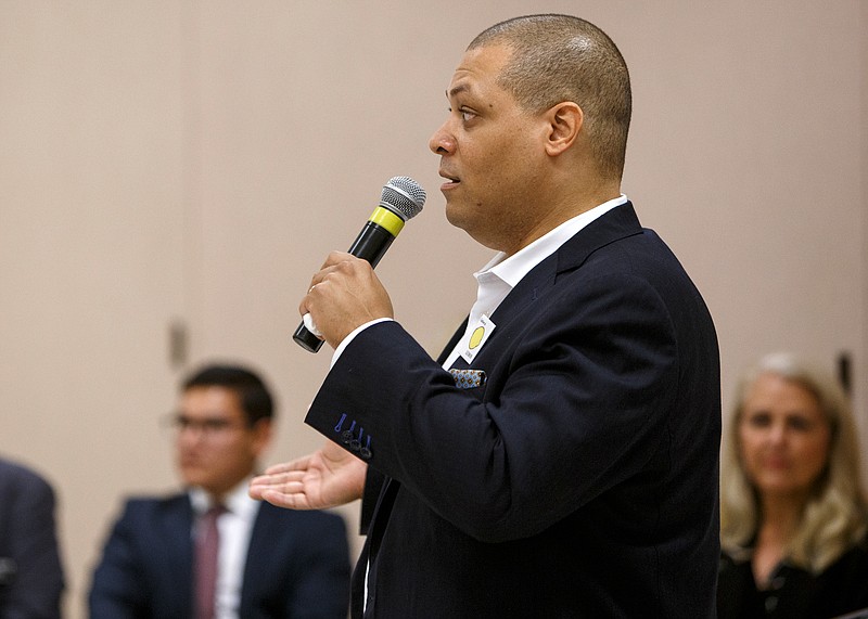 House District 28 Republican candidate Lemon Williams speaks during a recent forum hosted by the League of Women Voters.