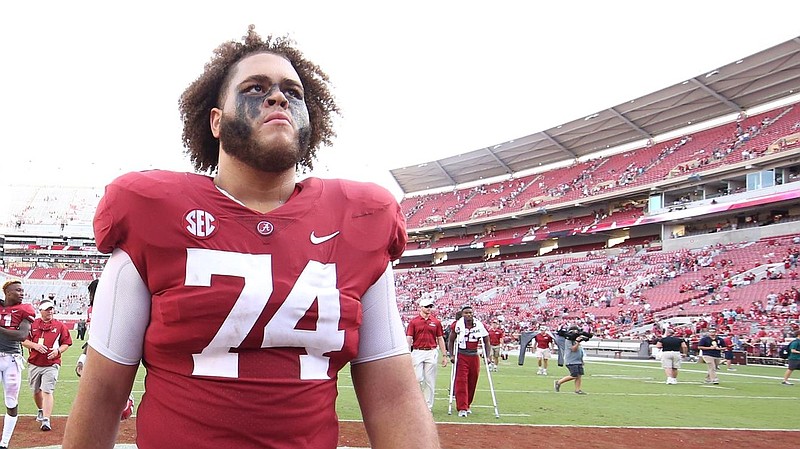 Alabama sophomore right tackle Jedrick Wills Jr. has not allowed a sack in 402 snaps this season.