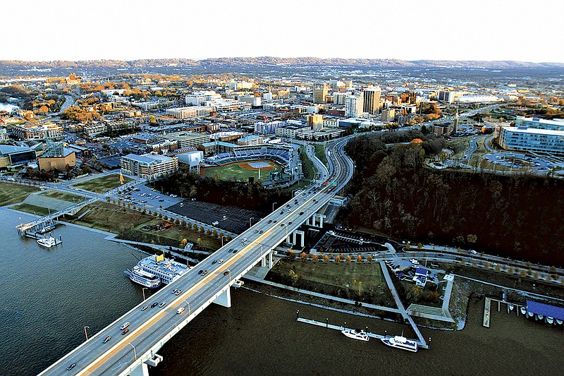 The steel girder bridge stretching across the Tennessee River in Chattanooga that is named for a former mayor is pronounced The "Ol-JOT-ee" Bridge.