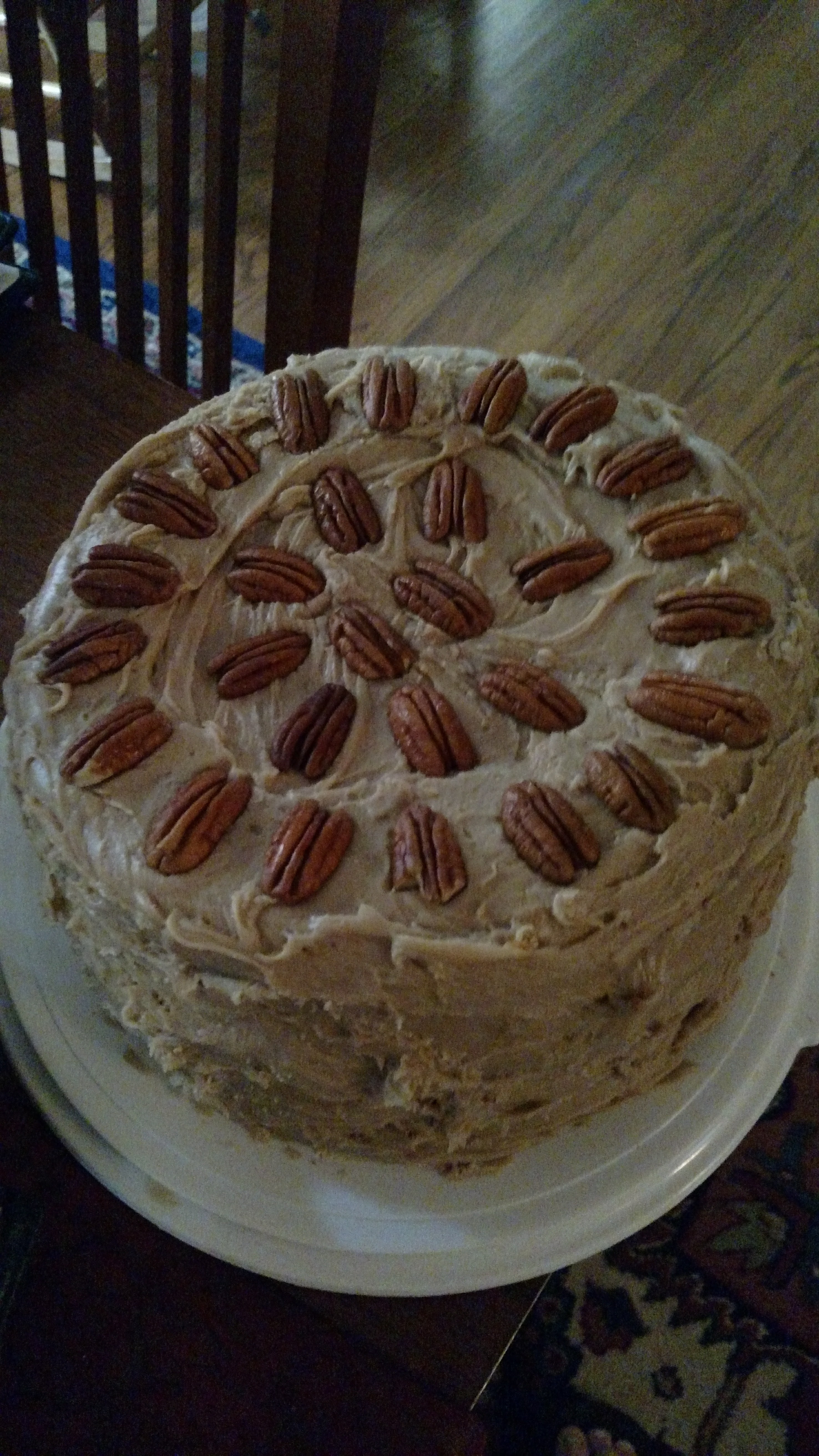 This dessert, Michael's take on a Southern caramel pecan cake, is one of the many he would bring to Hixson family Thanksgivings.