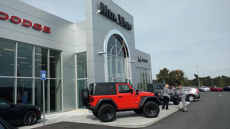 Staff photo by Mike Pare / Mountain View Chrysler Dodge Jeep Ram's new Ringgold, Georgia, dealership has more than 400 vehicles on its lot, officials said.