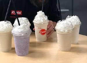 Krystal is adding maple bourbon flavored milkshakes to its menu next week.
