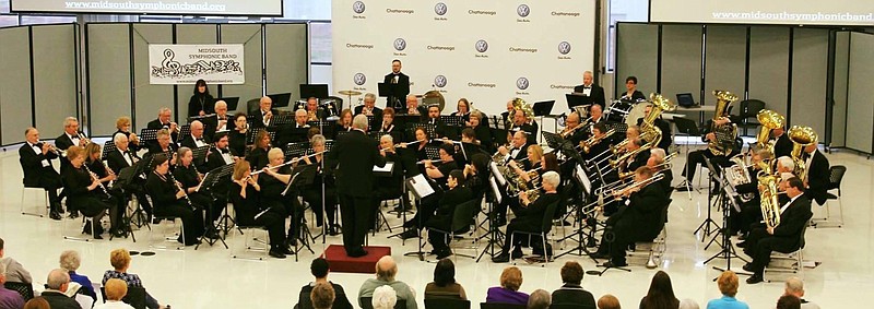 Mid-South Symphonic Band is a community ensemble of about 75 musicians.
