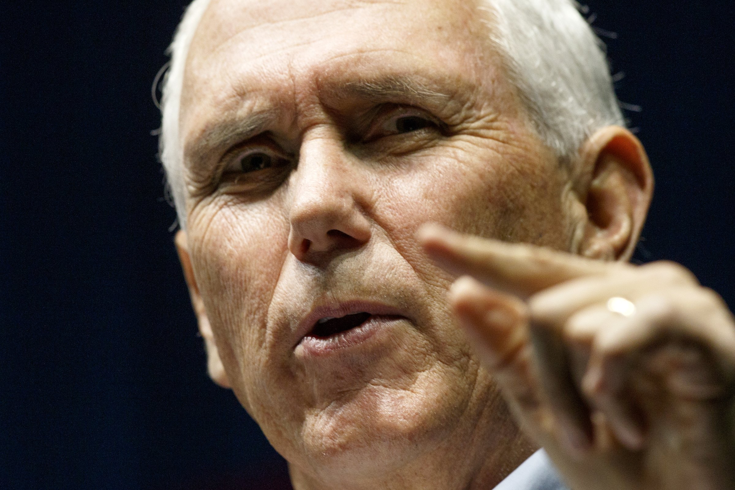 Vice President Mike Pence speaks during a "Get Out The Vote" rally while stumping for Republican gubernatorial candidate Brian Kemp at the Dalton Convention Center on Thursday, Nov. 1, 2018 in Dalton, Ga. Republican Brian Kemp is facing off against Democrat Stacey Abrams for governor in Georgia.