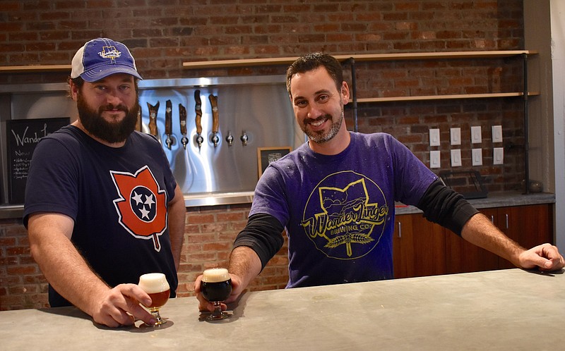 After several delays in construction at the King Street Station project downtown, brothers Chris and Mike Dial are set to open WanderLinger Brewing Company at 1208 King St. later this week. / Staff photo by Allison Shirk Collins