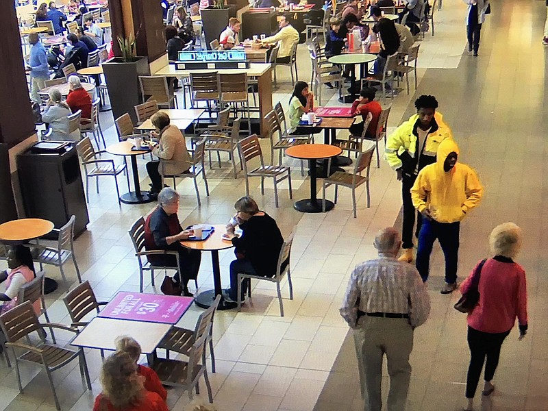 The escaped juveniles were spotted inside Hamilton Place Mall.