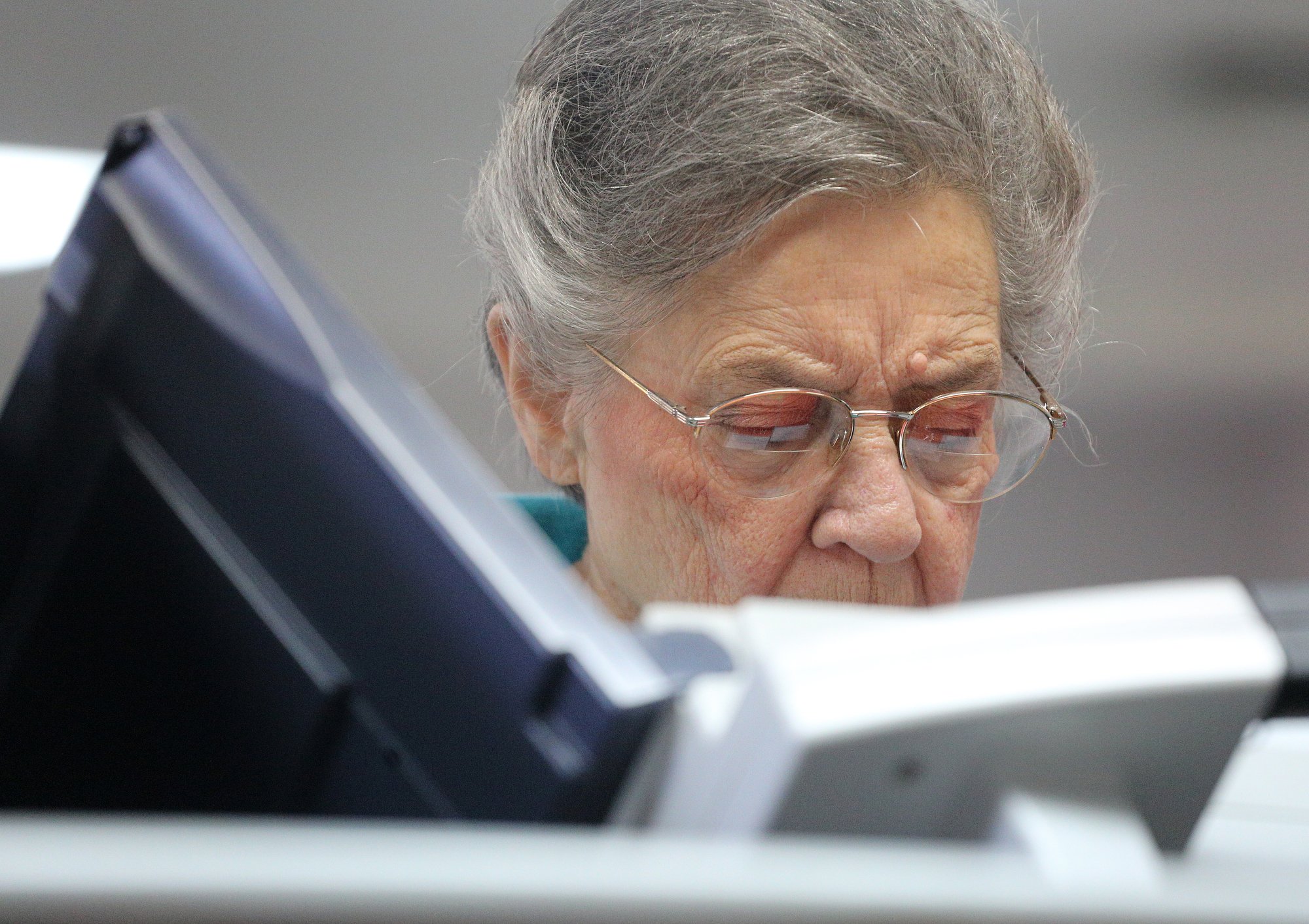 Nancy Martin votes Tuesday, November 6, 2018 at the Chickamauga Public Library in Chickamauga, Georgia. Martin said she voted in order to "keep the Senate on the Republican side."