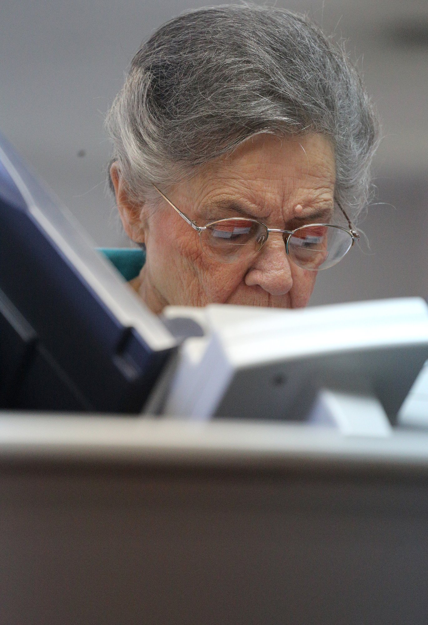 Nancy Martin votes Tuesday, November 6, 2018 at the Chickamauga Public Library in Chickamauga, Georgia. Martin said she voted in order to "keep the Senate on the Republican side."