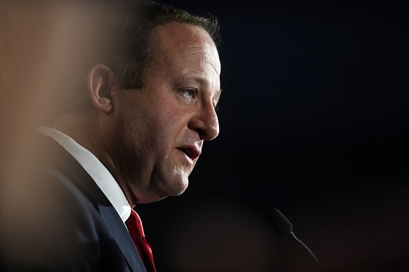 Colorado Gov.-elect Jared Polis speaks to supporters during the Democratic watch party in downtown Denver on Tuesday, Nov. 6, 2018. Polis defeated Republican Walker Stapleton in the governor's race to succeed outgoing Democrat John Hickenlooper. (AAron Ontiveroz/The Denver Post via AP)

