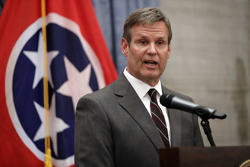 Governor-elect Bill Lee speaks during a news conference Wednesday, Nov. 7, 2018, in Nashville, Tenn. Lee defeated Democrat Karl Dean in the gubernatorial race Tuesday. (AP Photo/Mark Humphrey)