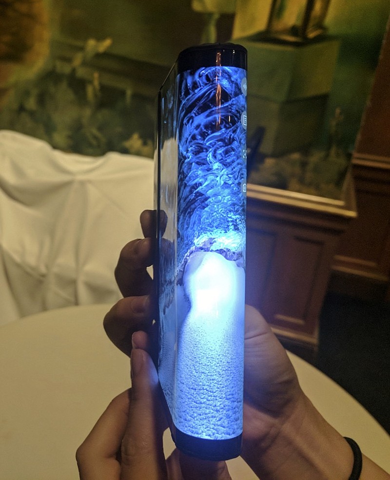 In this photo taken Monday, Nov. 5, 2018, is a FlexPai smartphone with a flexible screen displayed in San Francisco. Royole Corp. recently unveiled what it is billing to be the world's first smartphone with a flexible screen so the device can be folded like a billfold. The phone will go on sale next month in China only, but Royole hopes to release it in the U.S. next year. Samsung announced its plans for its own foldable-screen phone in San Francisco on Wednesday. (AP Photo/Michael Liedtke)

