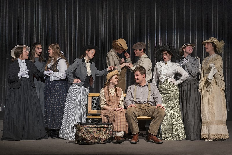 The High School Drama Department of Silverdale Baptist Academy will present "Anne of Green Gables" in 6:30 p.m. performances Thursday and Friday, Nov. 15-16, in the chapel of the school, 7236 Bonny Oaks Drive. Hannah Carter, seated left, is cast in the title role of Anne Shirley. Seated right is Max McCathern. Cast members standing, from left, are Emma Blainey, Lydia Werner, Abbie Askew, Molly Stegall, Ben Silvious, Noah Fernandez, Olivia Graham, Piper Huggins and Callie Anderson.