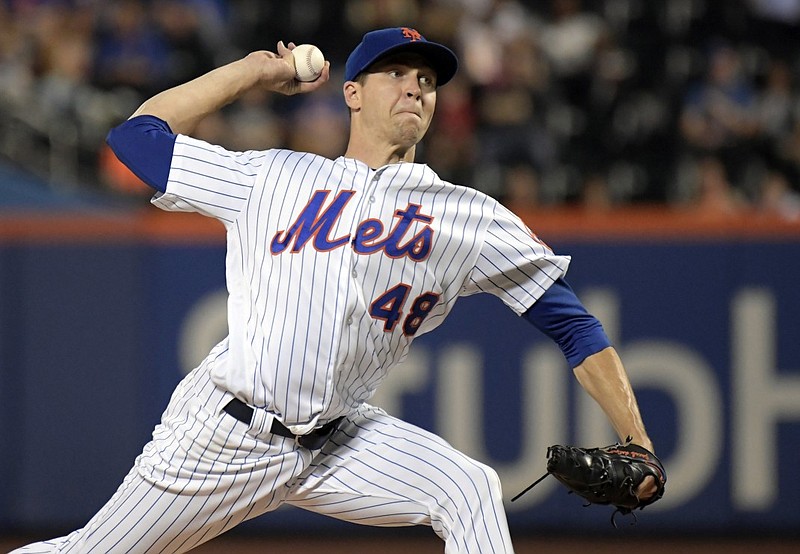 The New York Mets' Jacob DeGrom is this year's National League Cy Young Award winner.