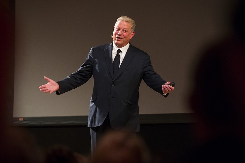 Al Gore speaks at the Grieg investor Conference in Oslo, Norway, last week. (Heiko Junge/NTB scanpix via AP)