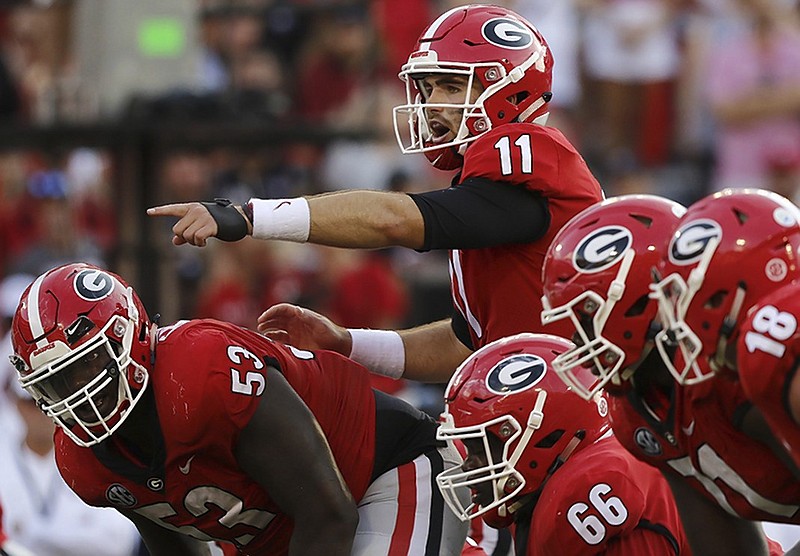 Georgia sophomore quarterback Jake Fromm (11) will play in the SEC championship game for a second time when the Bulldogs face Alabama on Saturday at Mercedes-Benz Stadium in Atlanta. Georgia beat Auburn to win last year's SEC title.