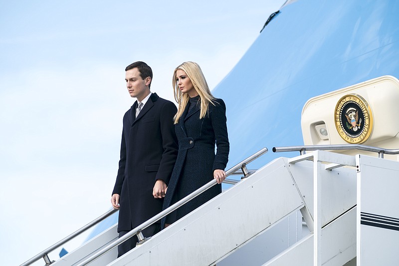 Jared Kushner and Ivanka Trump descend from Air Force One in Pittsburgh, Pa., last month. Democrats are laying out lines of inquiry that could quickly lead to President Donald Trump and his White House aides and family. (Doug Mills/The New York Times)