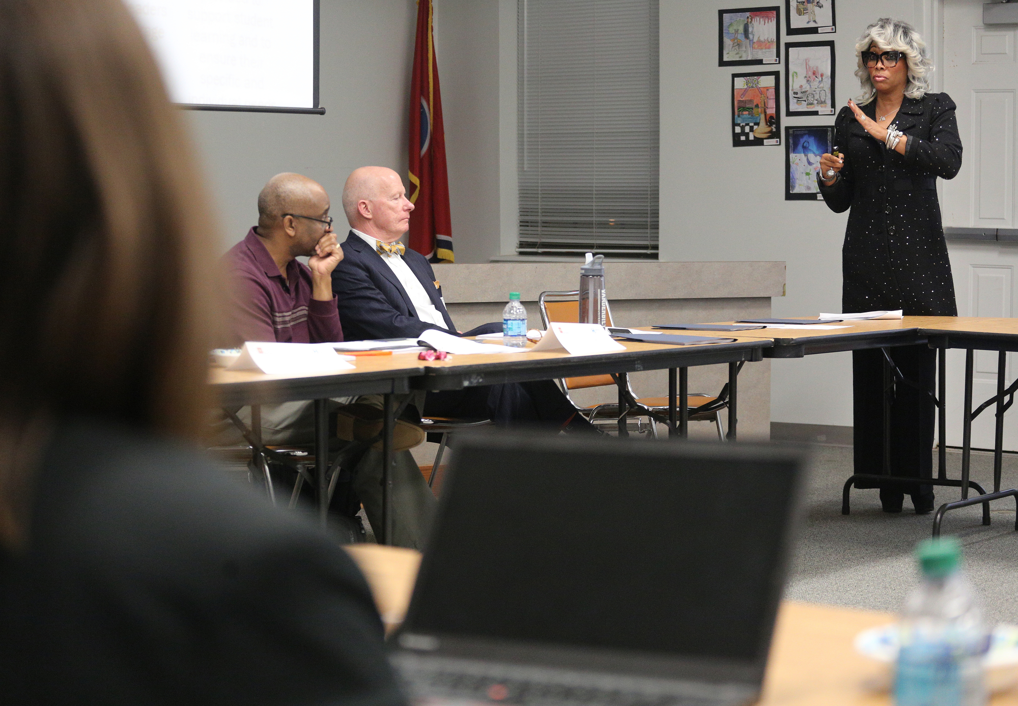 Sharon Griffin, the deputy commissioner of school turnaround for Tennessee, speaks during a workshop Monday, December 3, 2018 at the Hamilton County Schools Board of Education office in Chattanooga, Tennessee. Griffin gave a presentation during the workshop to the Partnership Network's advisory board and other community members Monday.