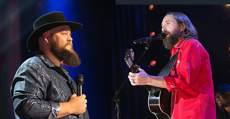 Country singers Larry Fleet, left, and Dave Kennedy, two local contestants on USA Network's singing contest "Real Country," will perform at Songbirds Guitar Museum Tuesday, Dec. 4. (Composite photo from photos by CJ Hicks/USA Network)