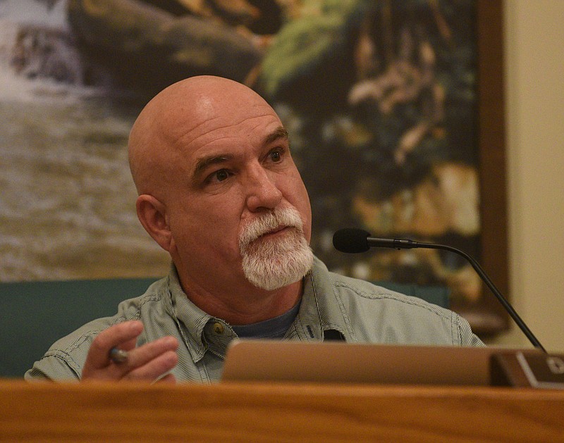 Dan Landrum speaks during a Signal Mountain Town Council meeting. Landrum was voted mayor of the council at its November agenda work session.