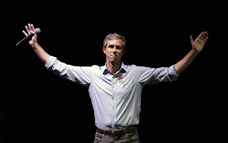 In this Nov. 6, 2018, file photo, Rep. Beto O'Rourke, D-Texas, the 2018 Democratic candidate for U.S. Senate in Texas, makes his concession speech at his election night party in El Paso, Texas. When it comes to a 2020 presidential run, Beto O'Rourke is still playing hard to get. The Democratic congressman murmured "No decision. No decision on that," when pressed about launching a White House bid during a town hall Friday, Dec. 14 in his native El Paso. (AP Photo/Eric Gay, File)