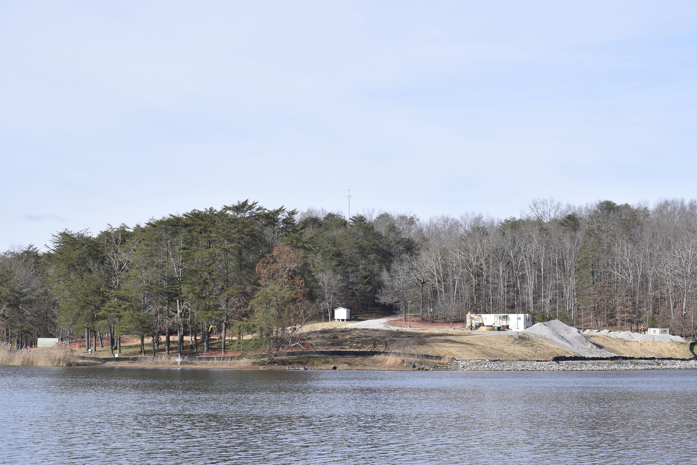 The site of the former Fall Creek Falls State Park Inn is a clean slate and ready for construction for a replacement inn on Fall Creek Falls Lake on Dec. 13, 2018.