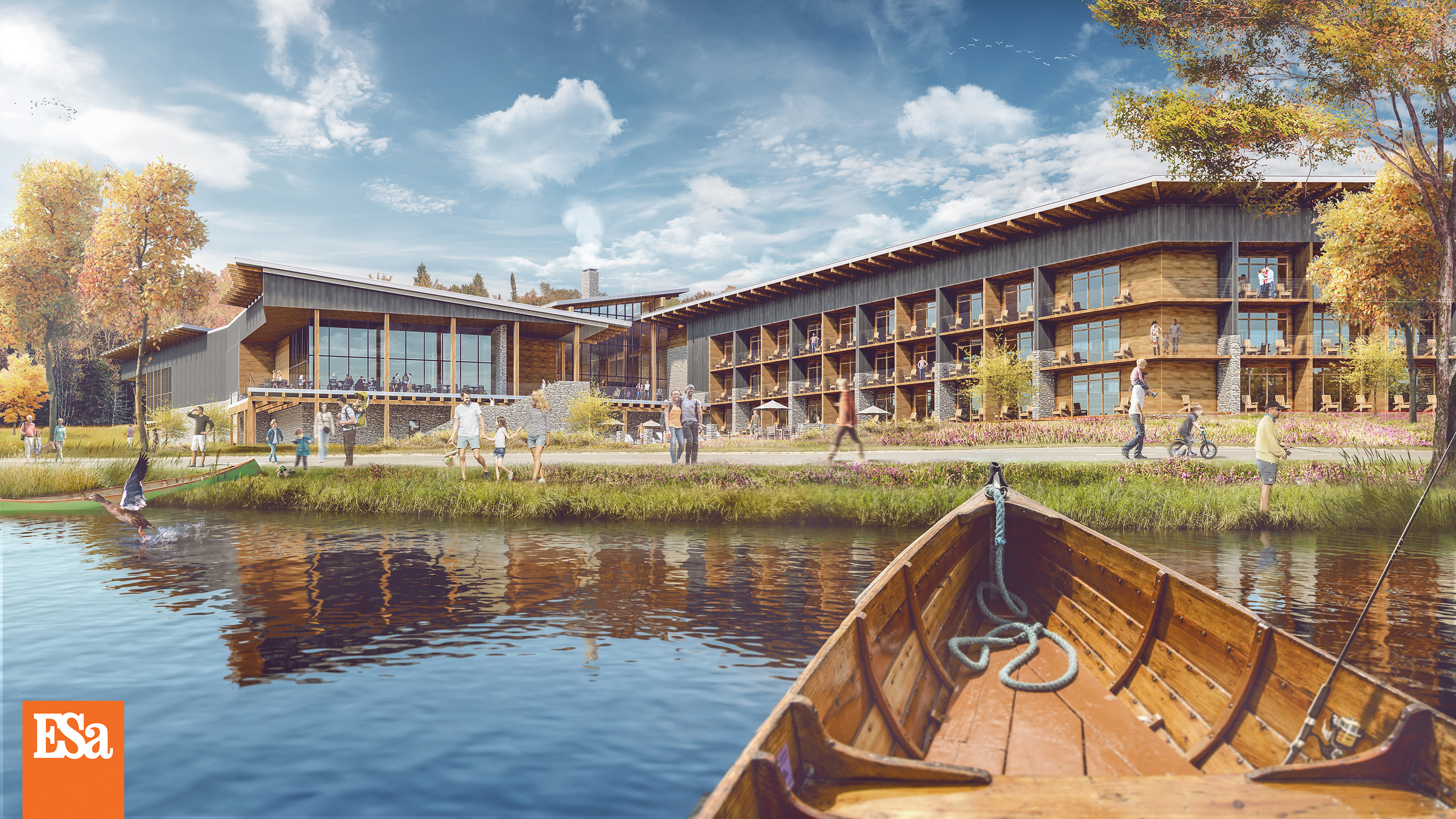 This rendering designed by Earl Swensson Associates shows the future Fall Creek Falls State Park Inn. The facility will feature lodging, a restaurant and conference center in Tennessee's largest and most visited state park (Contributed rendering/TDEC).