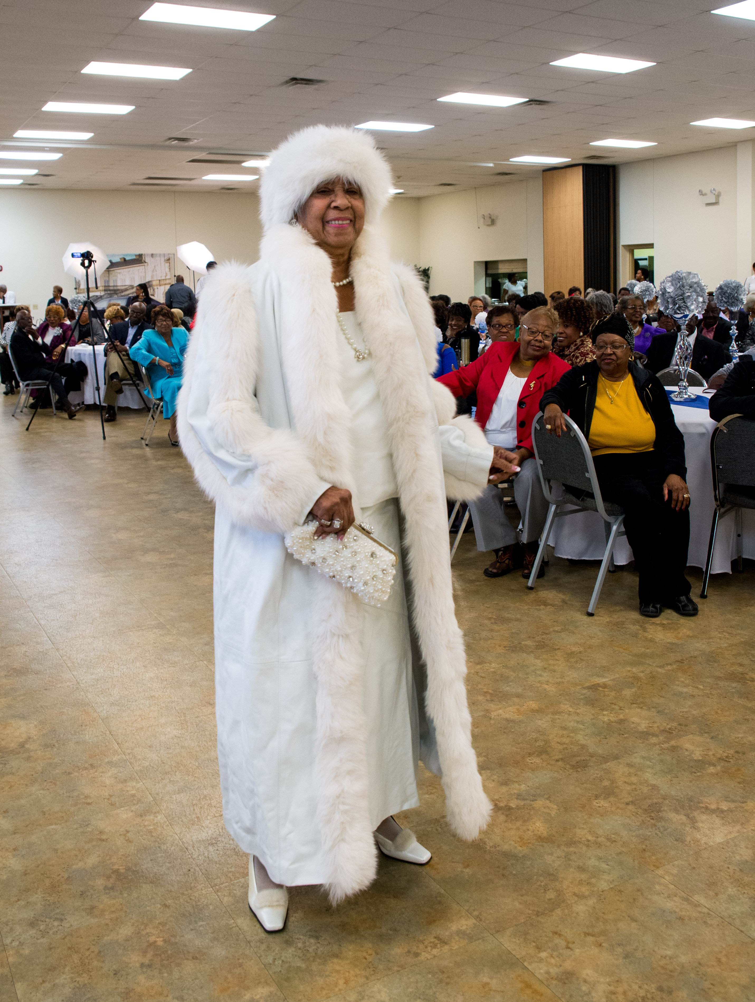 Mildred Keith participates in the fashion show.