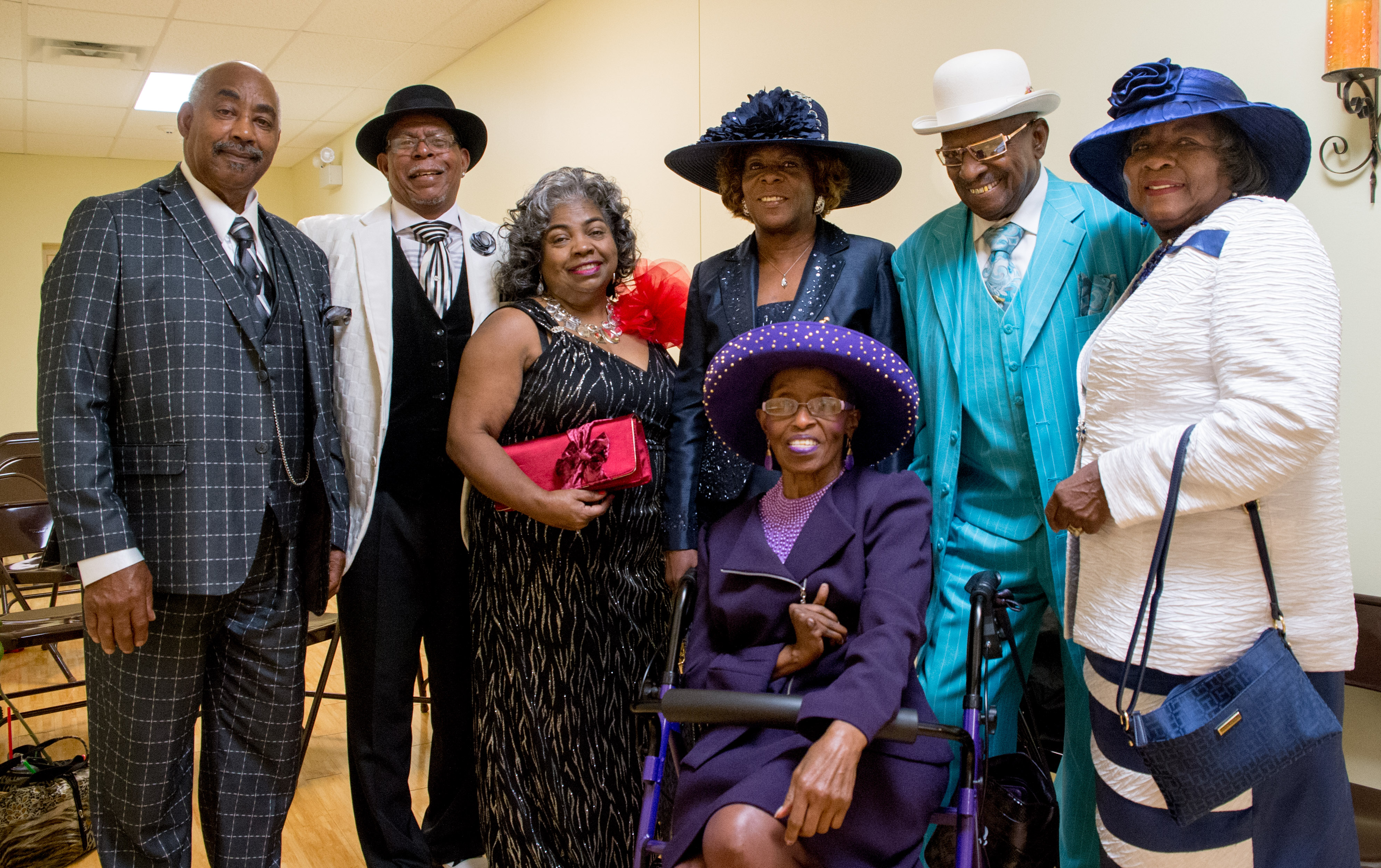 Joseph Sey, Lonnie Smith, Janice Smith, Gwen Norman, Tina Carlisle, John Gordon and Joyce Fears