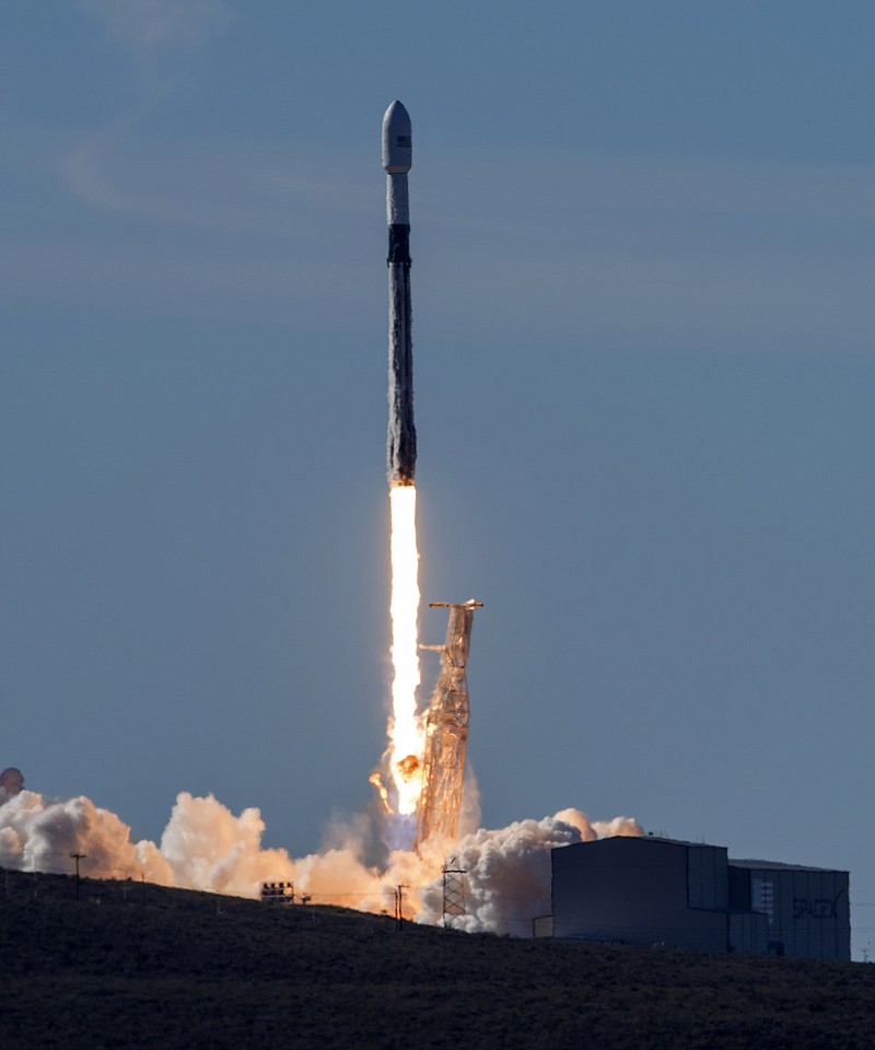 In this Dec. 3, 2018, file photo, In this photo provided by the U.S. Air Force, a SpaceX Falcon 9 rocket, carrying the Spaceflight SSO-A: SmallSat Express, launches from Space Launch Complex-4E at Vandenberg Air Force Base, Calif. President Donald Trump is expected to sign an executive order soon, possibly as early as Tuesday, Dec. 18, creating a U.S. Space Command that will better organize and advance the military's vast operations in space, U.S. officials say. (Senior Airman Clayton Wear/U.S. Air Force via AP, File)