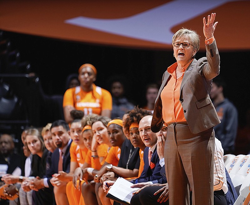 Tennessee women's basketball coach Holly Warlick shouts instructions during the Lady Vols' home loss to Stanford on Tuesday night.