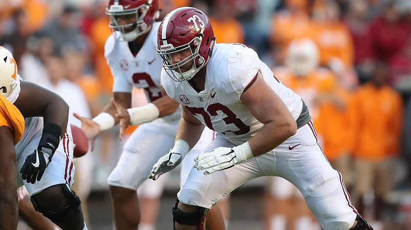 Alabama junior left tackle Jonah Williams (73) received unanimous All-America honors and a marketing degree this month.