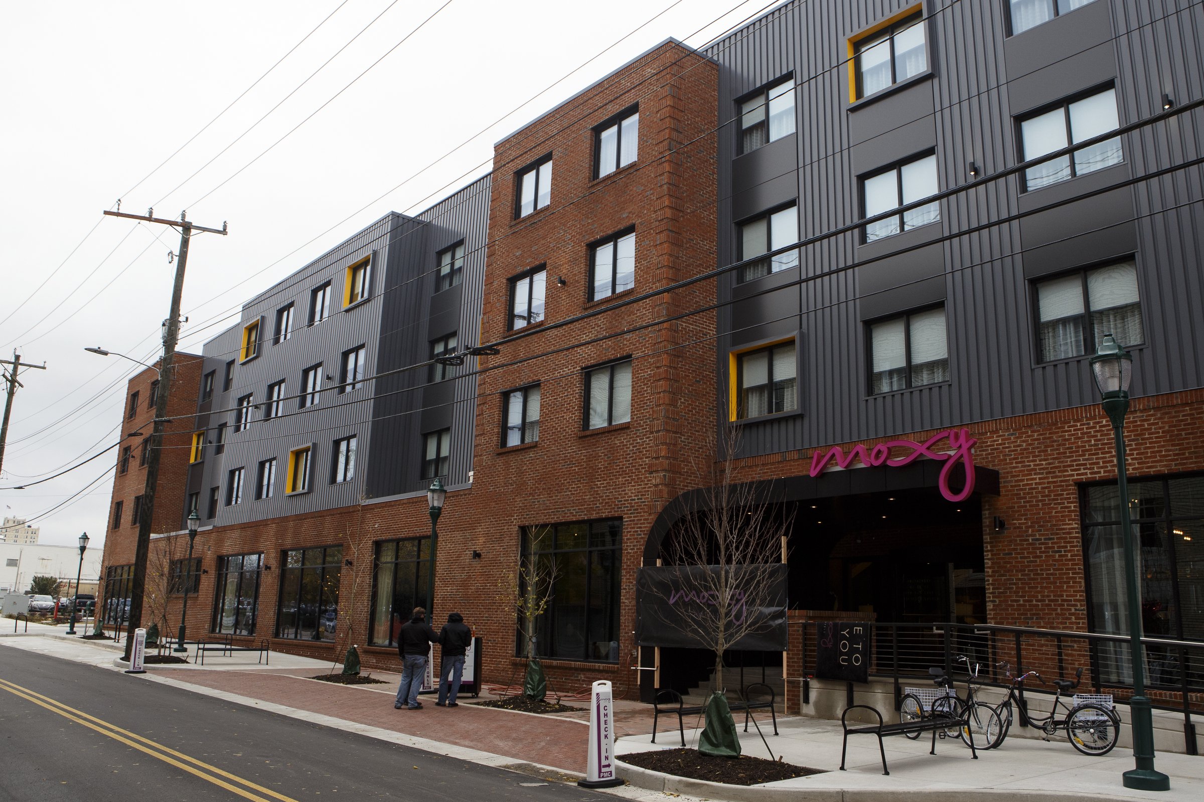 The Moxy Hotel is seen on Thursday, Nov. 15, 2018 in Chattanooga, Tenn.