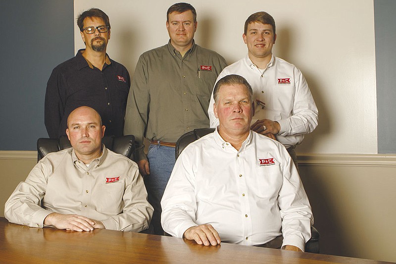 Back row from left, Vice President and Project Manager Michael Brown, Field Operations Manager Bryan Cooper and Project Manager Jordan Cornelison. Front row from left, Vice President Nic Cornelison and President Royce Cornelison.
