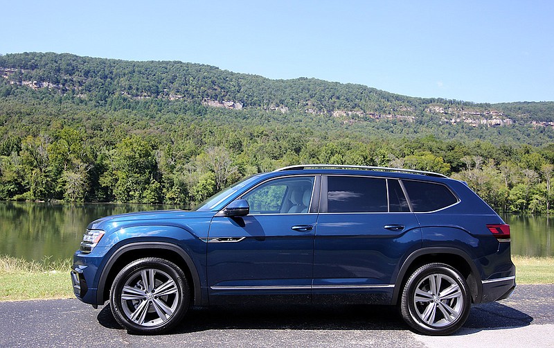 The 2018 VW Atlas R-Line is photographed on Raccoon Mountain Thursday, Sept. 20, 2018, in Marion County, Tenn. The vehicle is produced at the Volkswagen Chattanooga Assembly Plant. 