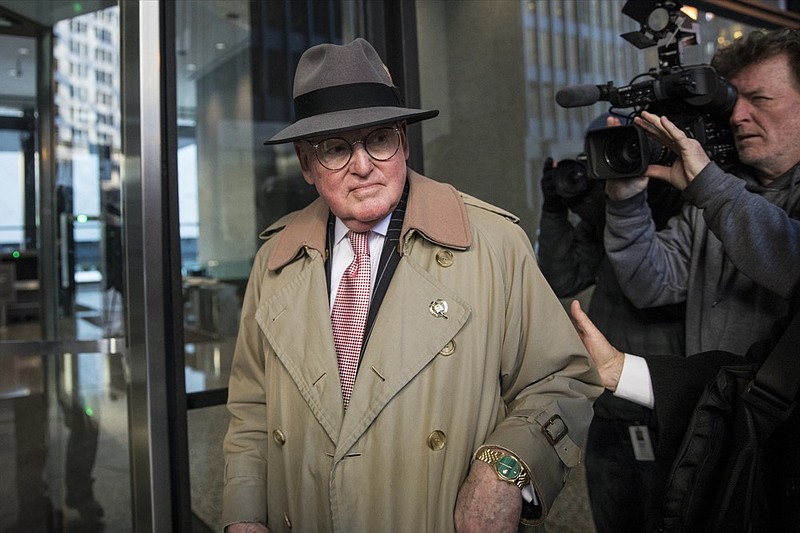 Alderman Ed Burke, 75, walks into the Dirksen Federal Courthouse, Thursday, Jan. 3, 2019, in Chicago. Burke, one of the most powerful City Council members in Chicago, is charged with one count of attempted extortion in trying to shake down a fast-food restaurant seeking city remodeling permits, according to a federal complaint unsealed Thursday. (Ashlee Rezin/Chicago Sun-Times via AP)


