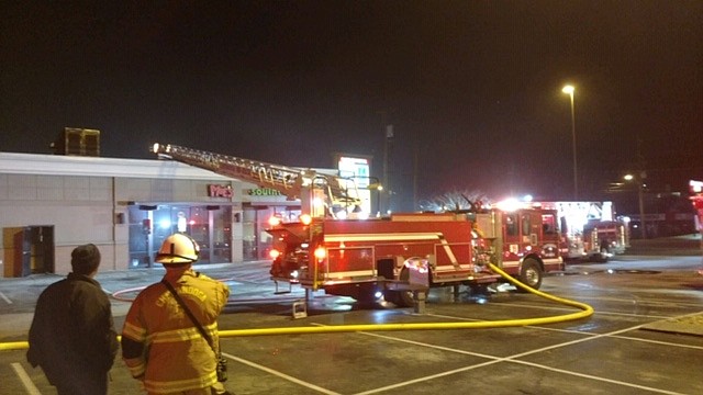 Contributed photo by Chattanooga Fire Department
A fire heavily damaged Moe's Southwest Grill on Sunday, Jan. 6, 2019.