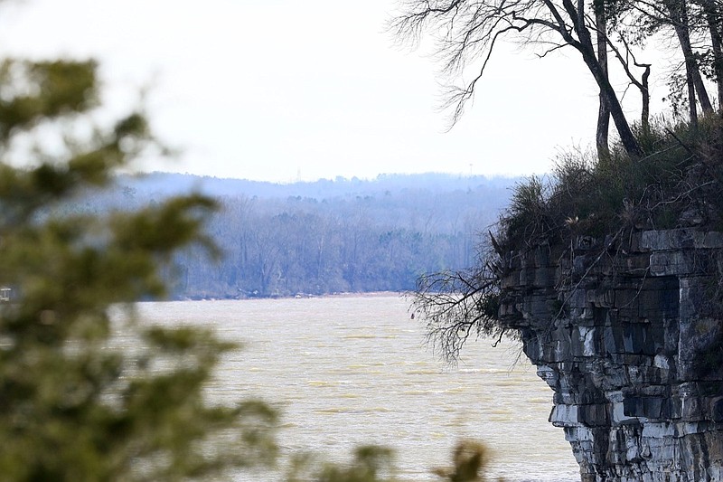 A resident along Lee Pike in Soddy-Daisy spotted a plane lose control and dive into the water from this vantage point Monday, Jan. 7, 2019, near Camp Vesper Point in Soddy-Daisy, Tennessee. Due to windy conditions, first responders were unable to send divers into the water for search and recovery.