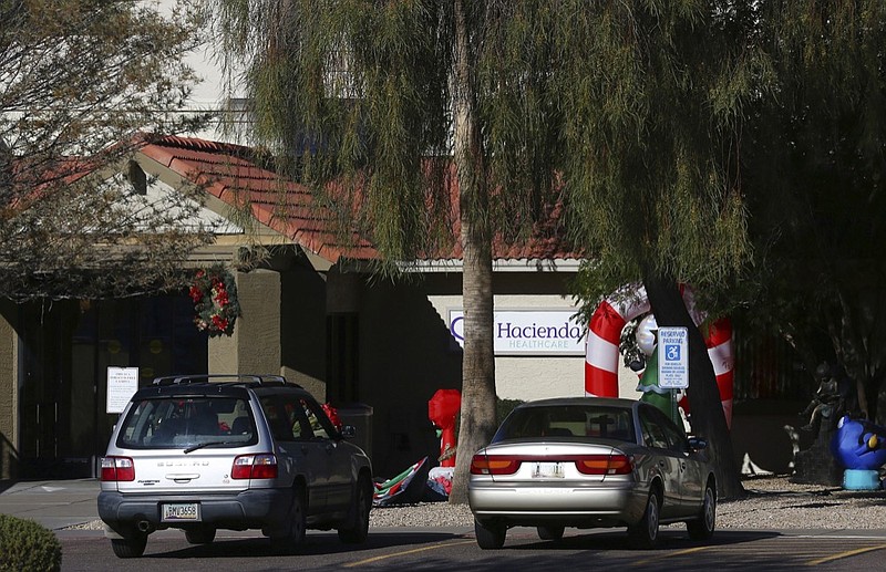 This Friday, Jan. 4, 2019, photo shows Hacienda HealthCare in Phoenix. The revelation that a Phoenix woman in a vegetative state recently gave birth has prompted Hacienda HealthCare CEO Bill Timmons to resign, putting a spotlight on the safety of long-term care settings for patients who are severely disabled or incapacitated. (AP Photo/Ross D. Franklin)

