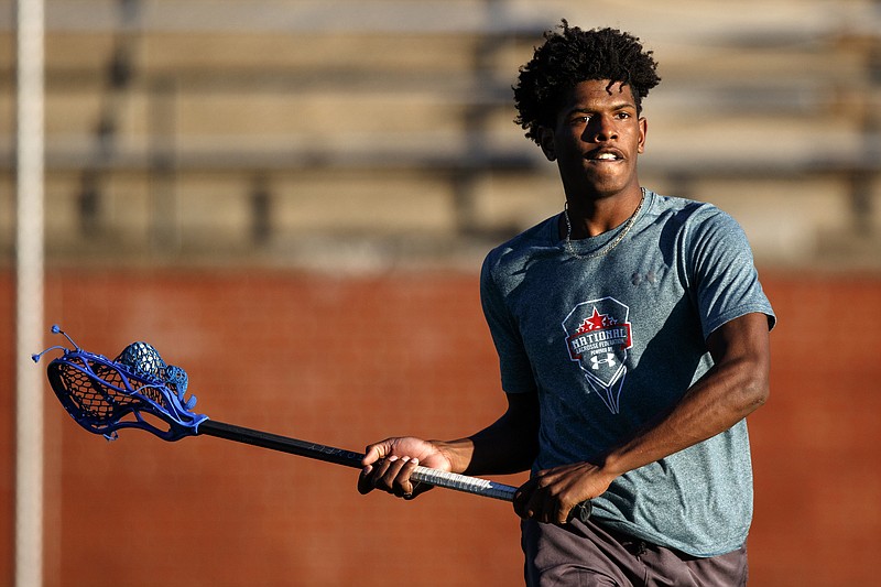 McCallie senior lacrosse player Ellison Burt-Murray practices at Spears Stadium last Wednesday.