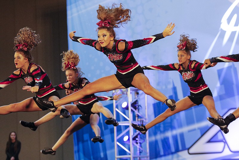 The Memphis Pride Allstars compete during the 2018 Athletic Championships for cheer and dance squads at the Chattanooga Convention Center.