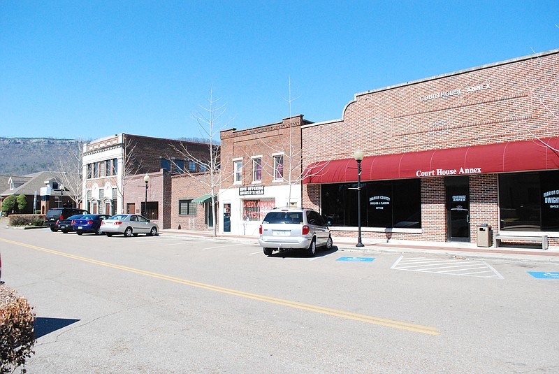 A new $15,000 grant awarded by the Tennessee Department of Economic and Community Development's Tennessee Downtowns program will allow downtown businesses, shown above, to spruce up their storefronts.