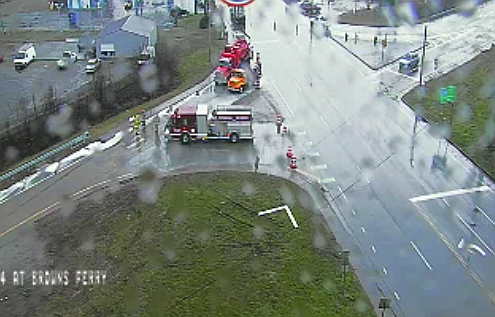 A spill has closed the Interstate 24 on-ramp Wednesday, Jan. 23, 2019, at Browns Ferry Road.