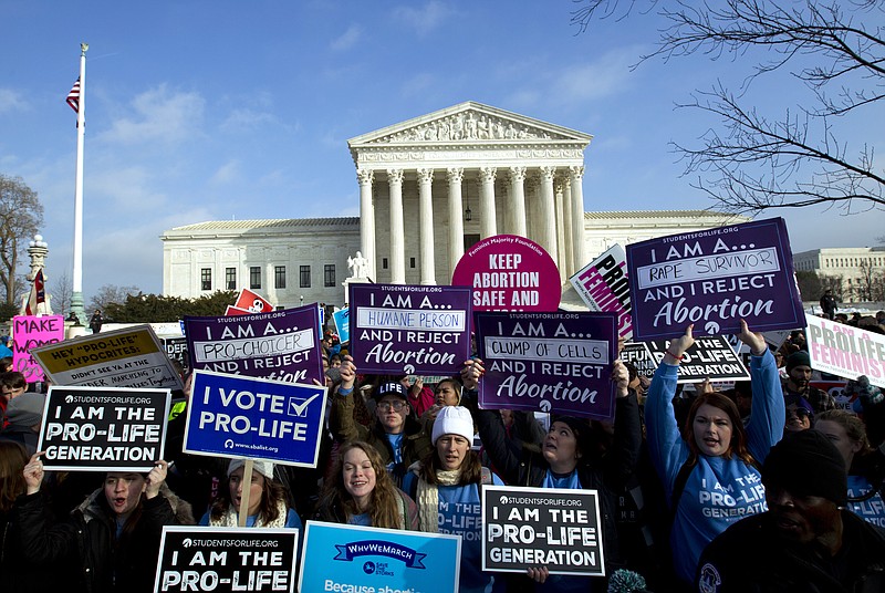 Pro-life activists rally outside the U.S. Supreme Court during the March for Life in Washington, D.C., last week.