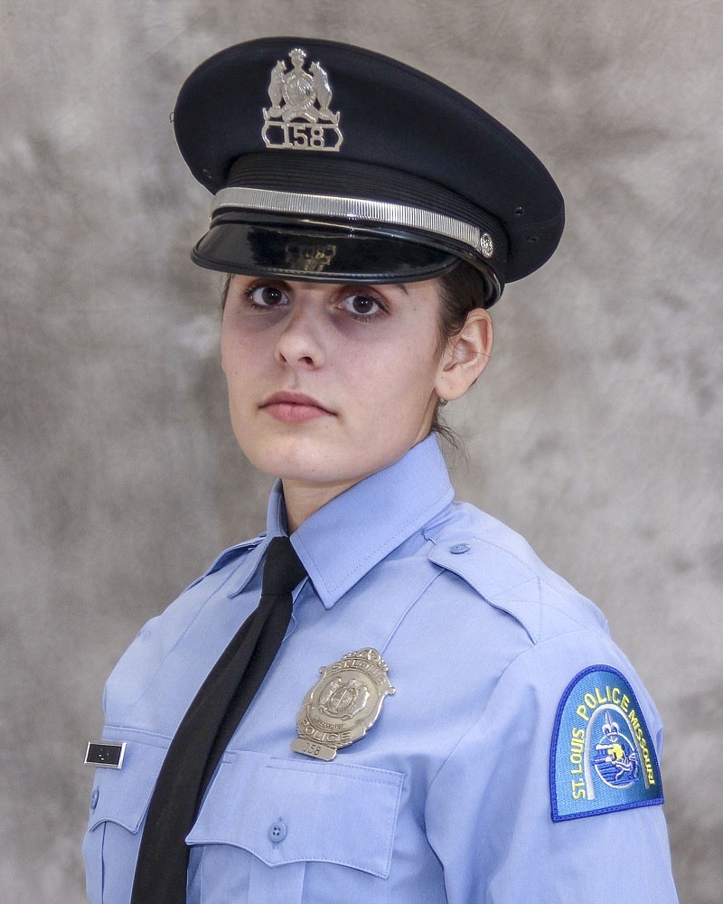 This undated photo released by the St. Louis Police Department shows officer Katlyn Alix. St. Louis police say an officer "mishandled" a gun and accidentally shot and killed Alix early Thursday, Jan. 24, 2019, at an officer's home. On Friday, Jan. 25, 2019 officer Nathaniel Hendren, 29, was charged with involuntary manslaughter in the death of Alix, a 24-year-old military veteran. (St. Louis Police Department via AP)

