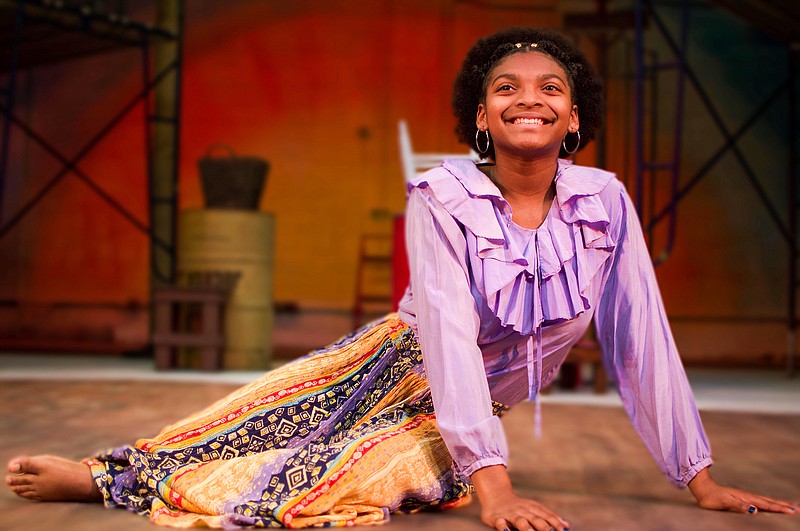 Youth Theatre newcomer MaKenzie Ballard plays Ti Moune in "Once on This Island, Jr." (Photo by Taryn Bracher)