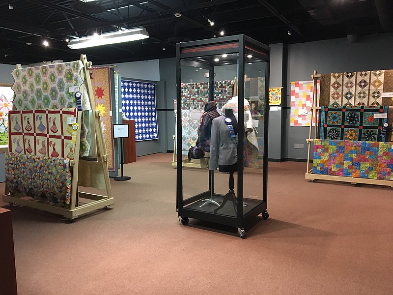 Ribbons adorn the winning entries in last year's Stitches in Time Quilt Show at the Museum Center in Five Points. This year's winners will be made public Thursday, Jan. 31, with the opening of the 2019 show. (Photo from Museum Center at Five Points)