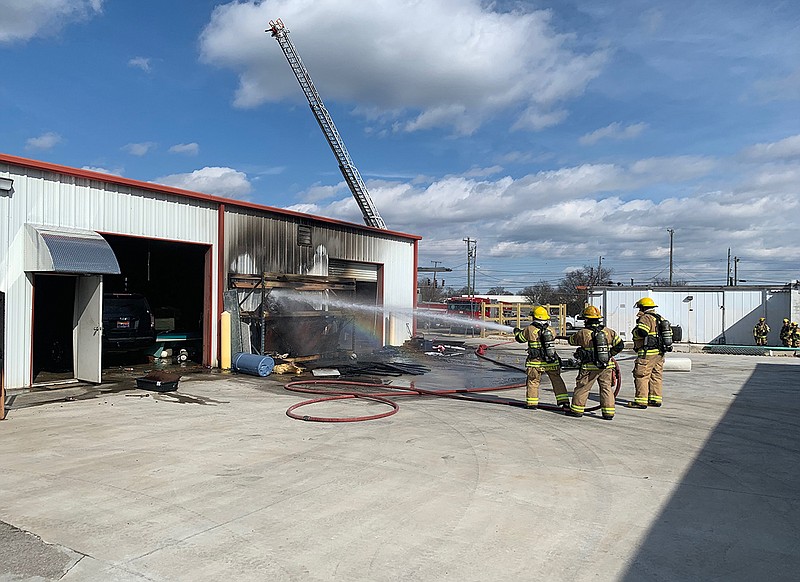 Chattanooga firefighters extinguished a fire Wednesday, Jan. 30, 2019, at Southern Energy Water & Air in the 900 block of Taft Avenue. (Photos courtesy of Bruce Garner/Chattanooga Fire Department)