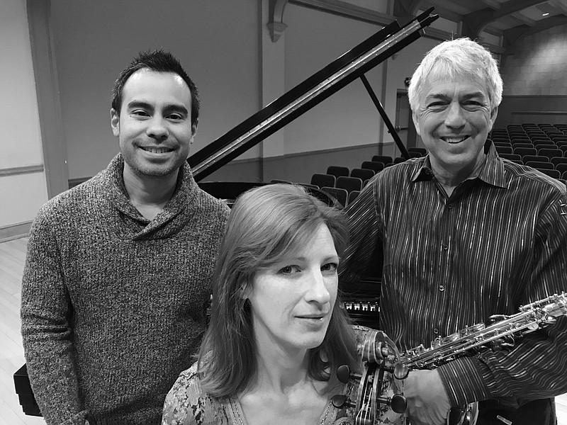 Southern Adventist University's School of Music will present Clint Schmitt, saxophone, at right, in recital tonight, Feb. 7, at Ackerman Auditorium. He will be joined by pianist Tim Hinck, at left, and violinist Holly Mulcahy. (Southern Adventist University contributed photo)