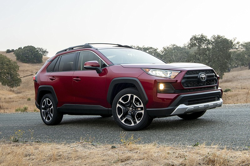This undated photo provided by Toyota shows the 2019 Toyota RAV4. Two of the best-selling small SUVs on the market today are the Honda CR-V and the Toyota RAV4. (Toyota Motor Sales U.S.A. via AP)